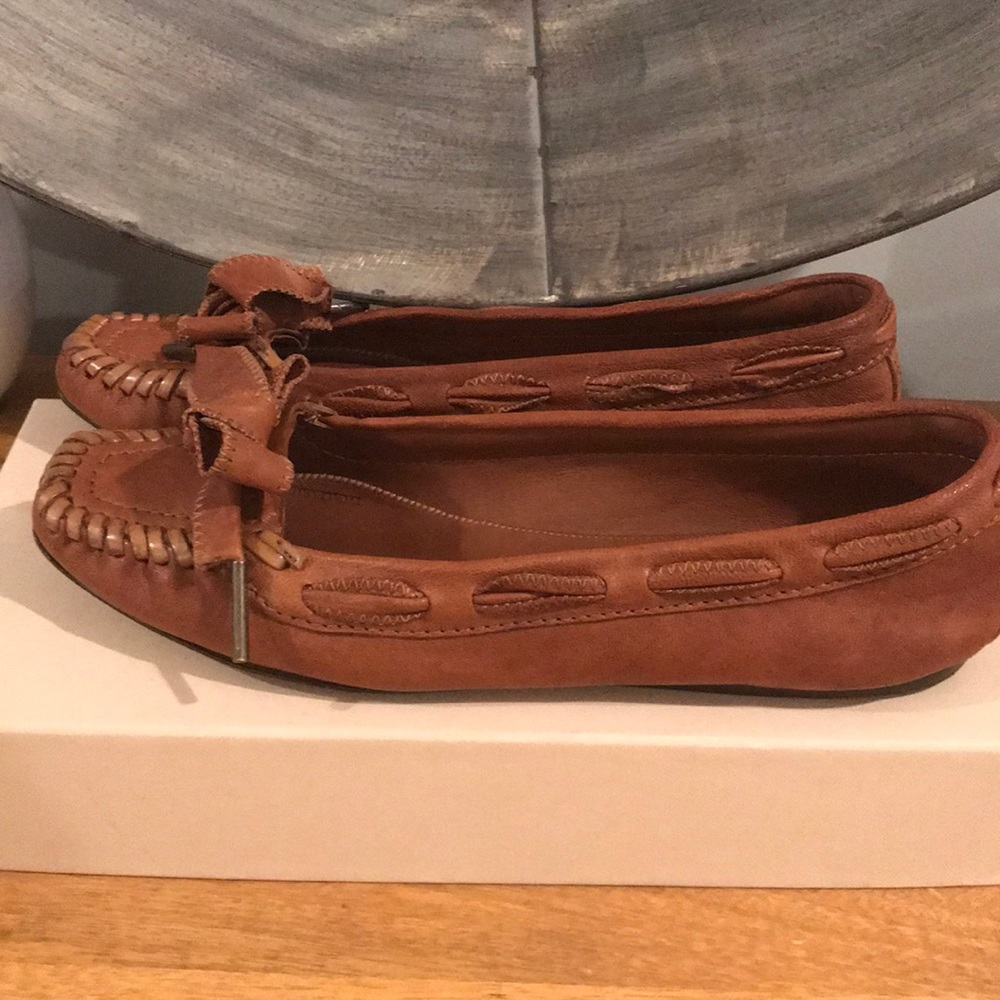 Burberry Tanned Leather Ireland Ballerina Flats 39